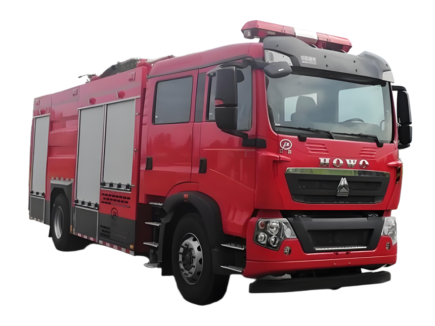 豪沃7噸干粉泡沫聯用消防車
