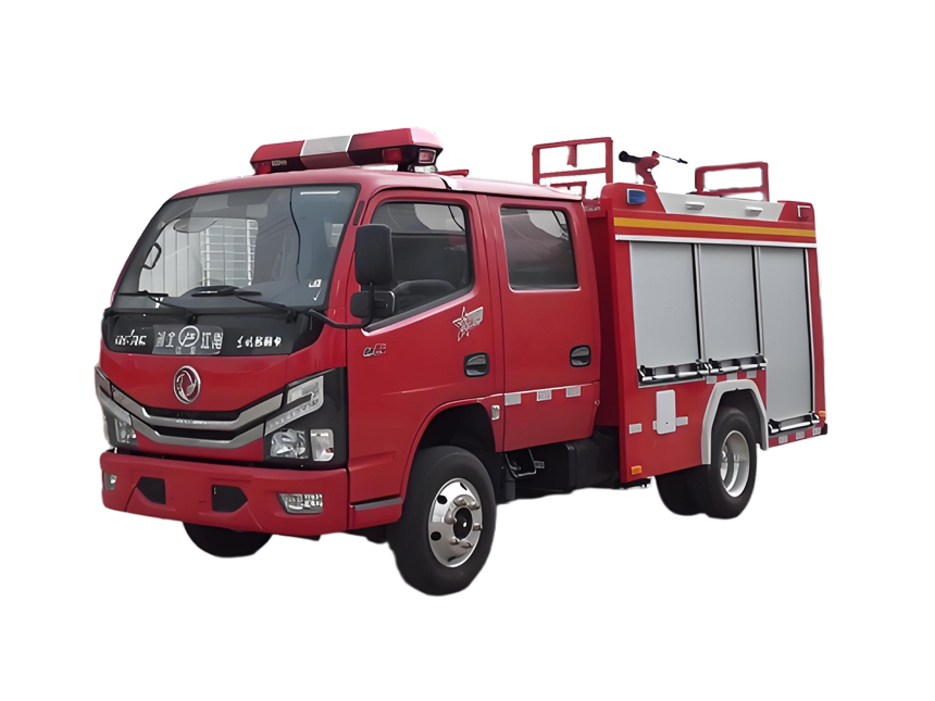 藍(lán)牌東風(fēng)0.6噸雙排水罐消防車